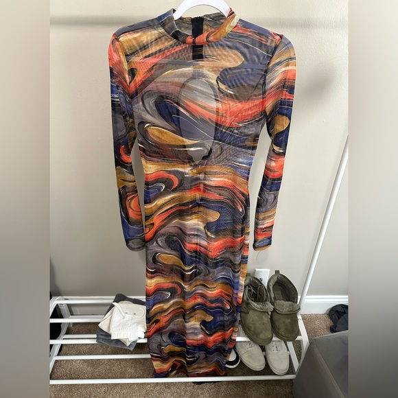 Mesh midi dress - Picture 1 of 3